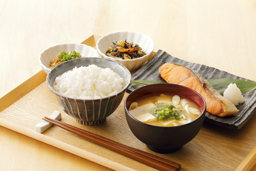 日本のごはん　Japanese foods(Typical Japanese breakfast)　　