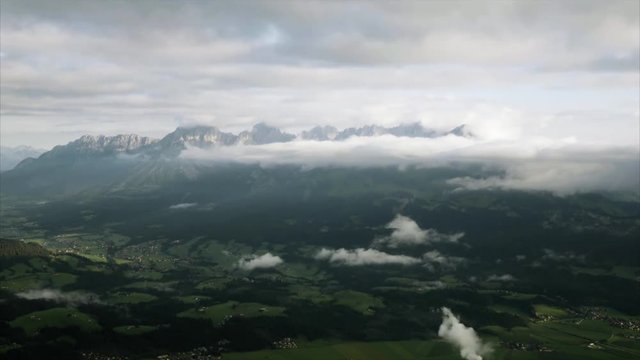 Clouds mocing over the Wilder Kaiser filmed near the Kitzb &ordm;hler Horn
