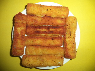 fried fish sticks of cod