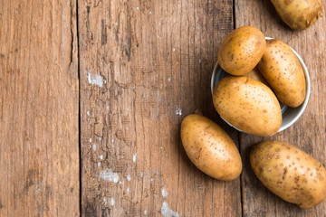 Raw potato food . Fresh potato