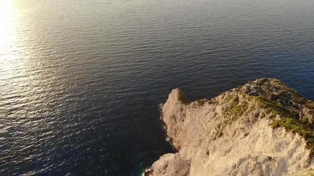 Shipwreck Beach also known as Navagio Beach or Shipwreck Cove, located in Zante, Zakynthos island in Greece. Drone footage is from DJI Mavic Air shot during the day and golden hour and sunset.