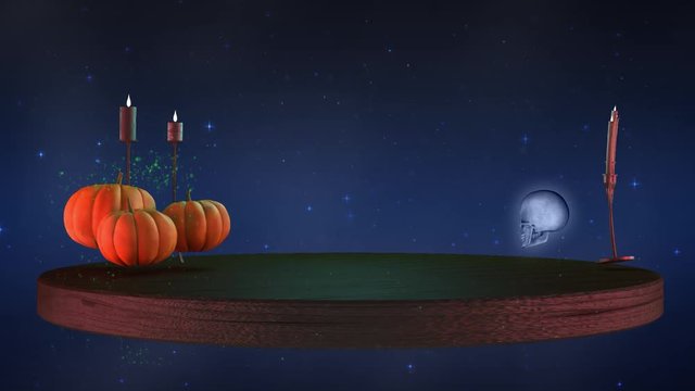 Halloween loop background for product placement