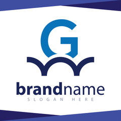 G letter bridge logo design