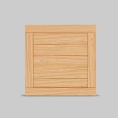 wooden box, packaging. vector illustration