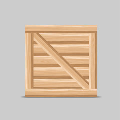wooden box, packaging. vector illustration