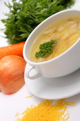 chicken soup with herbs