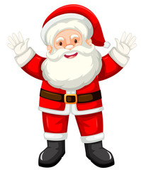 Happy santa white background