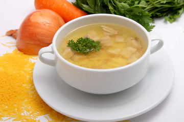 chicken soup with herbs