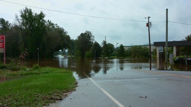 river flooding from hurricane Florence in eastern North Carolina