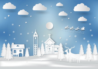 Obraz na płótnie Canvas Winter season with snowflake and santa. Vector illustration of Merry Christmas