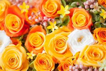 オレンジの花のクローズアップ