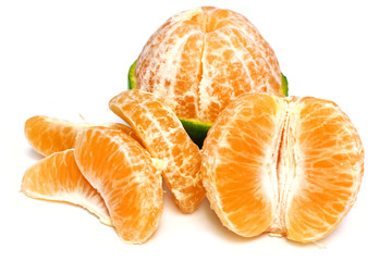 Naklejka na ściany i meble Fresh orange fruits isolated