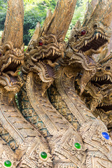 Fototapeta premium Sculpture of five headed Naga