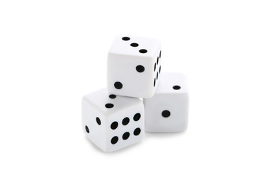 Dice isolated on white background