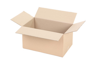 Cardboard box isolated on white background