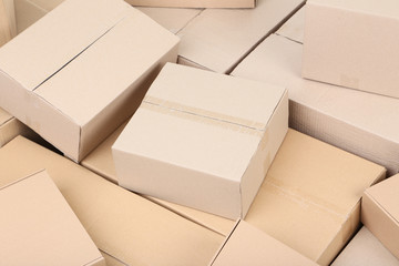 Background of cardboard boxes