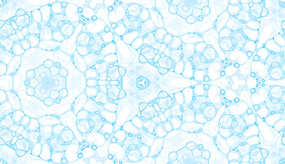 Blue seamless pattern. Attractive delicate soap bu