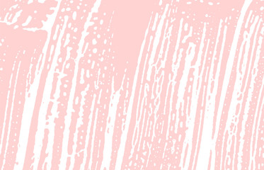 Grunge texture. Distress pink rough trace. Gracefu