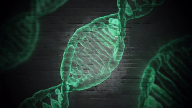 Cinemagraph DNA chain on background