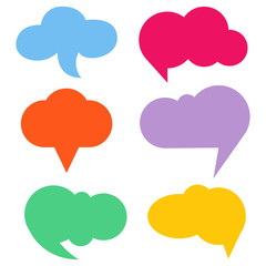 colorful speech bubble set