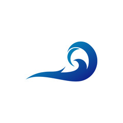 Naklejka premium Wave Logo Design