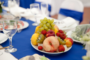 various fruits on the plate