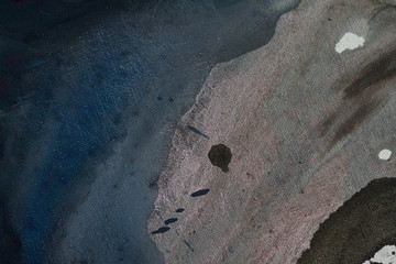 Black, Gray, White, Indigo Blue Abstract Art Fluid Acrylic Background Graphic Resource on Canvas