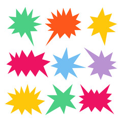 colorful speech bubble set