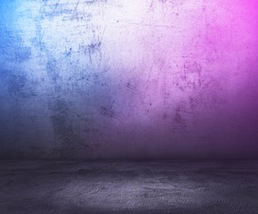 interior with neon lights