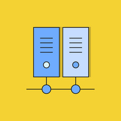 server icon on yellow background