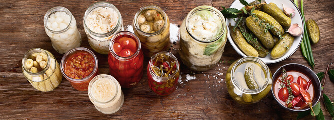 Different preserved vegetables