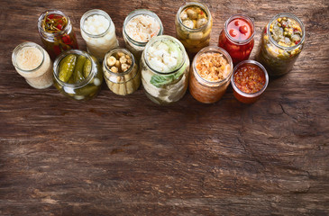 Different preserved vegetables