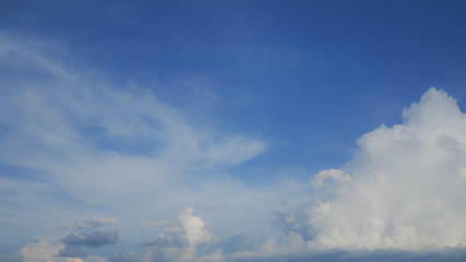 Fototapeta na wymiar Blue sky and white cloud, sky space nature background