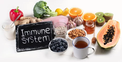Tuinposter Health  food to boost immune system © bit24