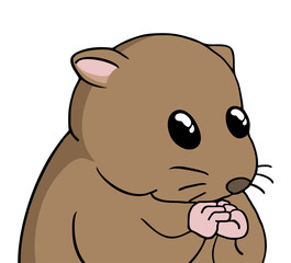 adorable hamster illustration