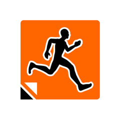 Fototapeta na wymiar runner symbol design