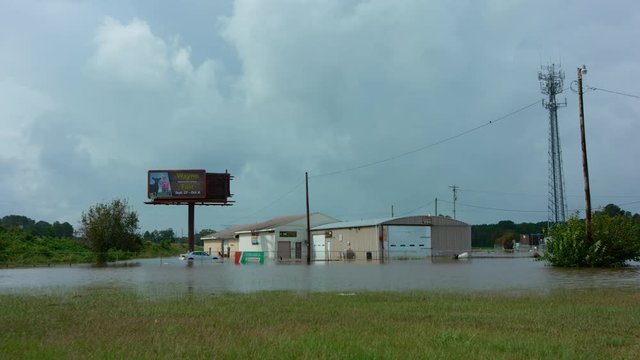 river flooding from hurricane Florence in North Carolina