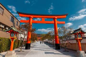 Fototapeta na wymiar Japanese Shrine in summer