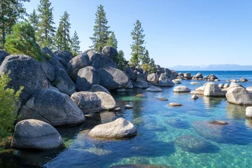 Foto op Aluminium Kristallijn water bij Sand Harbor in Lake Tahoe © rmbarricarte