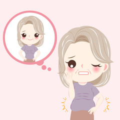 woman with menopause problem