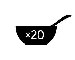 20 serving in bowl