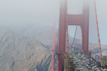 The iconic Golden Gate Bridge in San Francisco