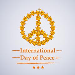 illustration of elements of World Peace Day Background
