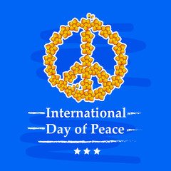 illustration of elements of World Peace Day Background