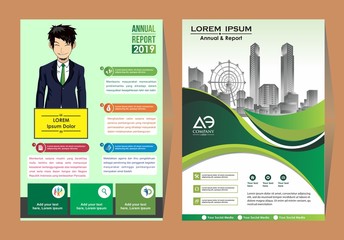 Business Brochure Background Design Template, Flyer Layout, Poster, Magazine, Annual Report, Book, Booklet with Building Image. Size A4 Vector Design illustration