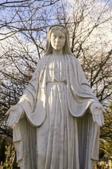 A statue of the Virgin Mary 