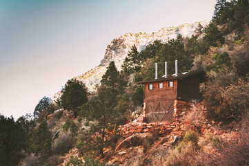 Fototapeta premium The first rest station on ther Bright Angel trail