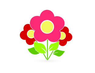 
Design icons vector illustration of a flower (chamomile, gerbera, aster,). 