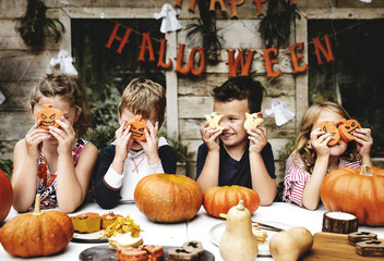 Little kids at Halloween party