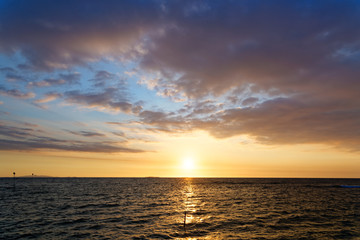 Obraz premium Beach sunset in Fiji